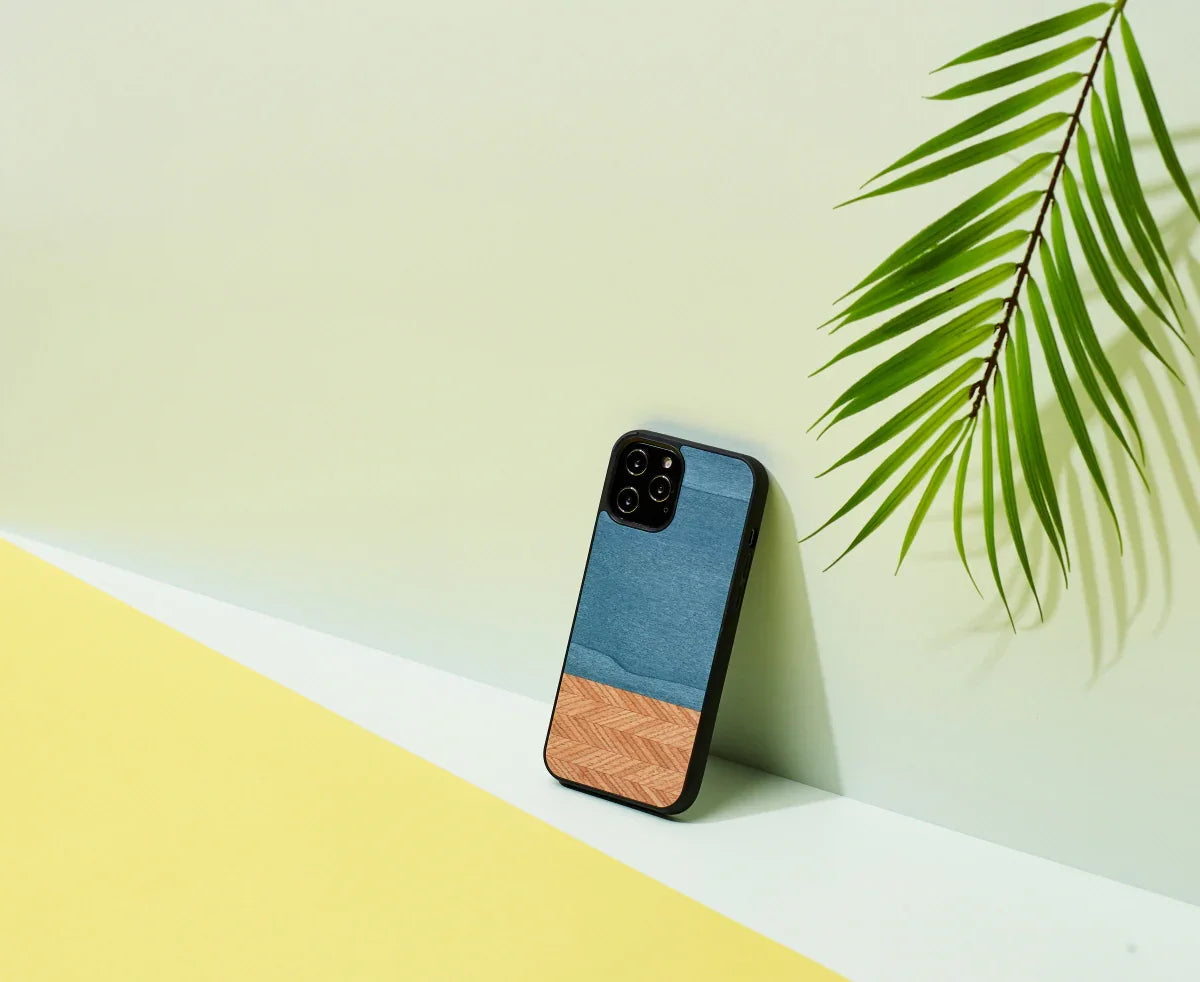 Man & Wood Case For iPhone 12 Pro Max - Denim - Tashqila Man & Wood Case For iPhone 12 Pro Max - Denim - Tashqila